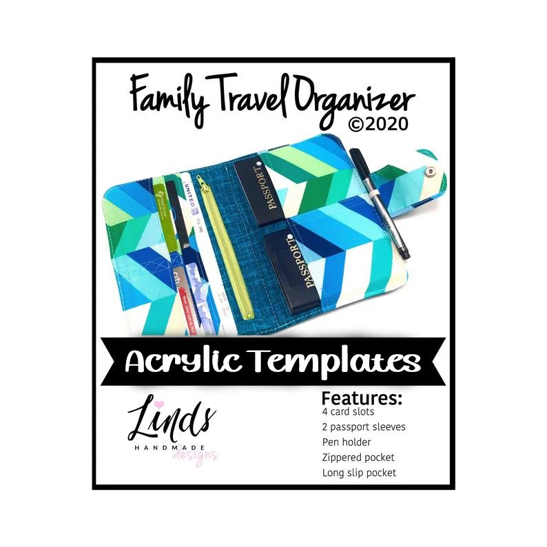 Family Travel Organiser - Linds Handmade - Acrylic Template