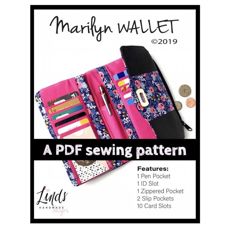 Marilyn Wallet - Linds Handmade - Acrylic Template