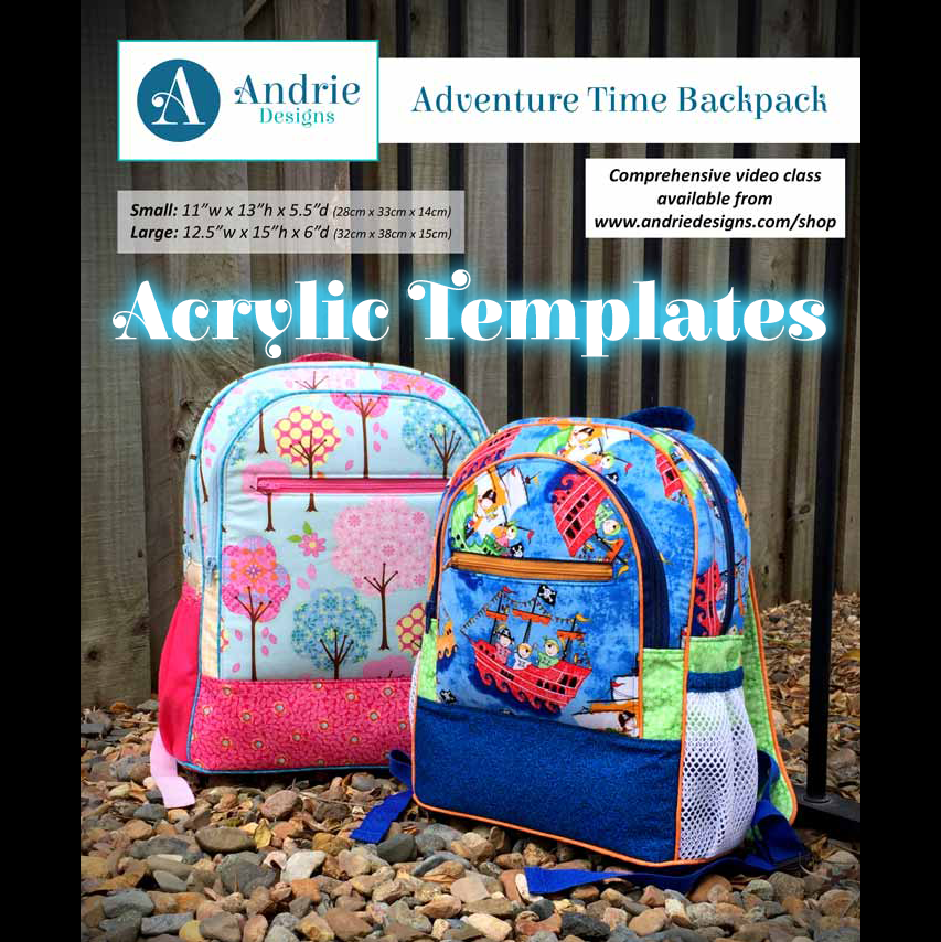 Adventure Time Backpack - Andrie Designs - Acrylic Template