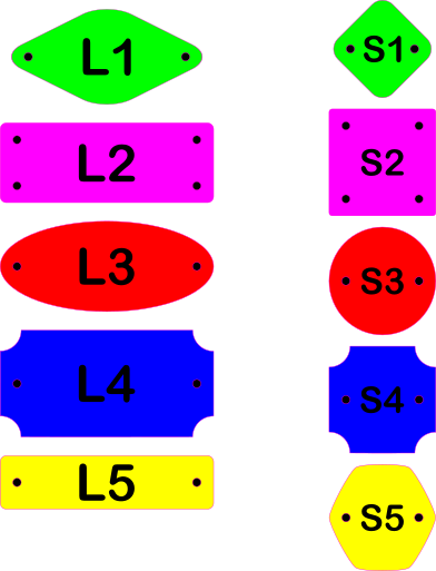 Metal Look Logo Plaques/Tags