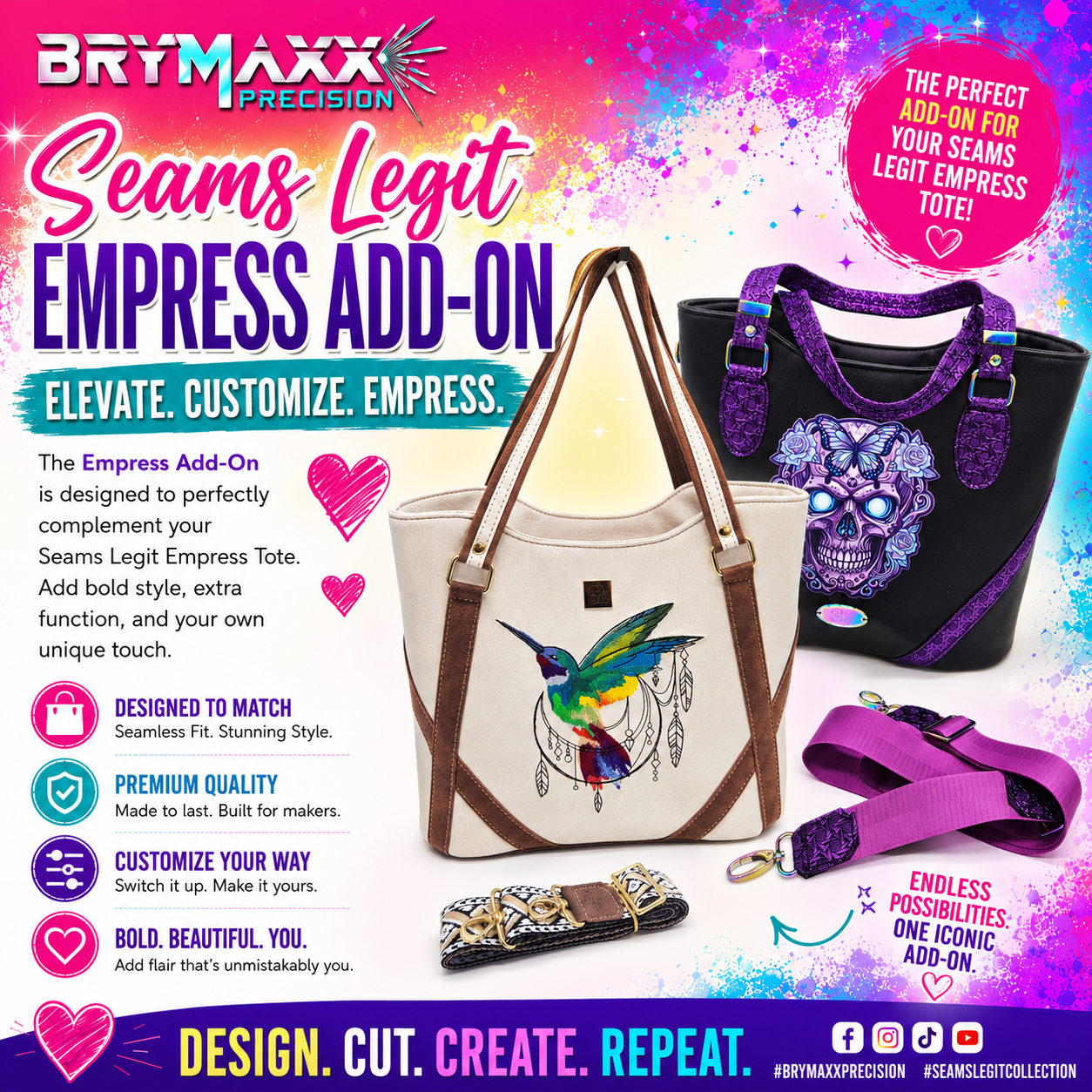 Empress Tote - Seams Legit - Acrylic Template