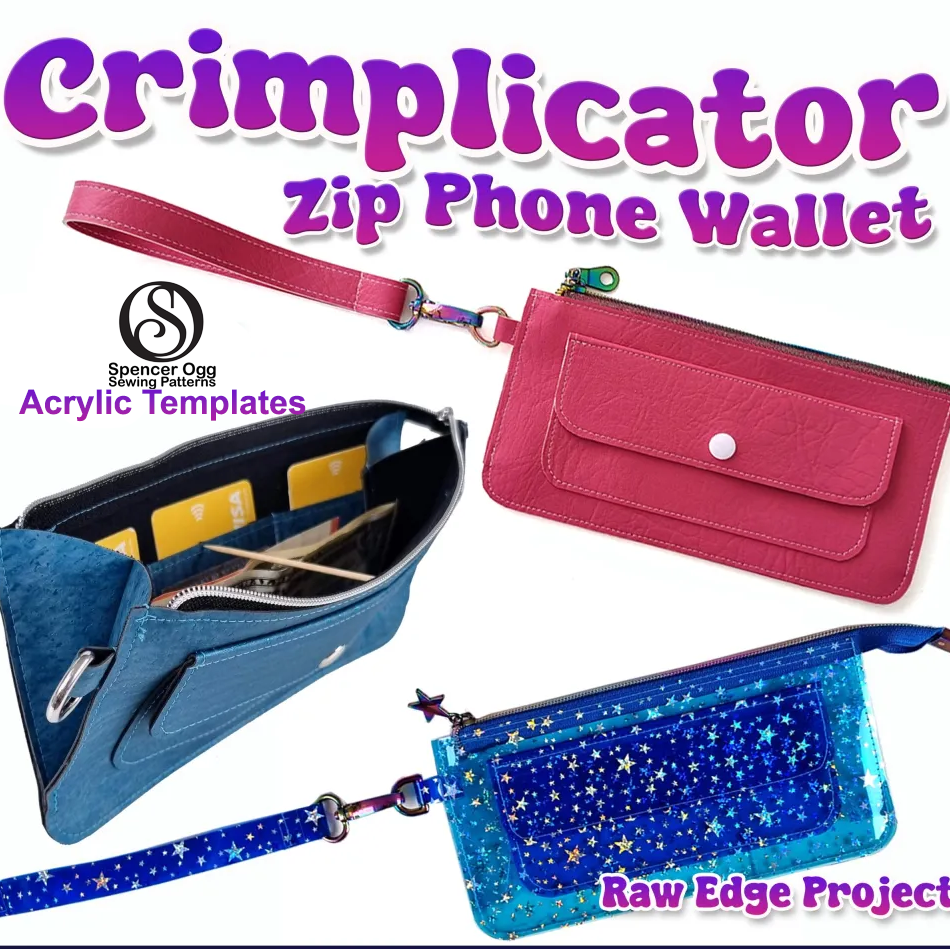 Crimplicator Zip Phone Wallet - SpencerOgg Pattern - Acrylic Template