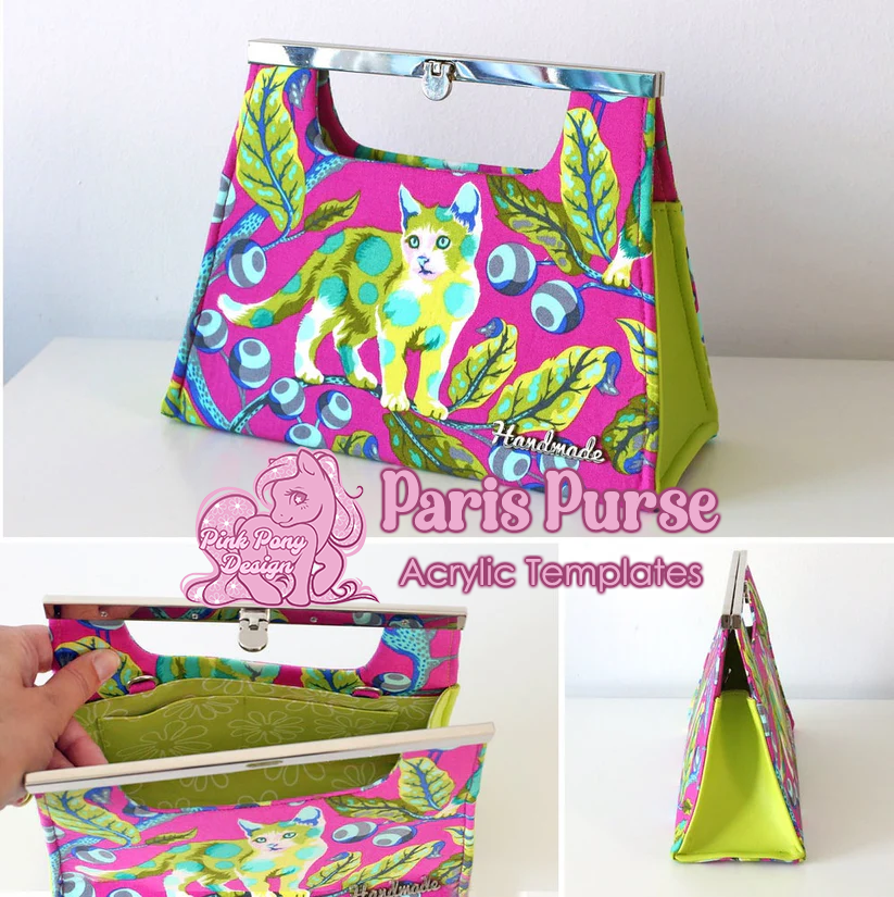 Paris Purse - Pink Pony Designs - Acrylic Template