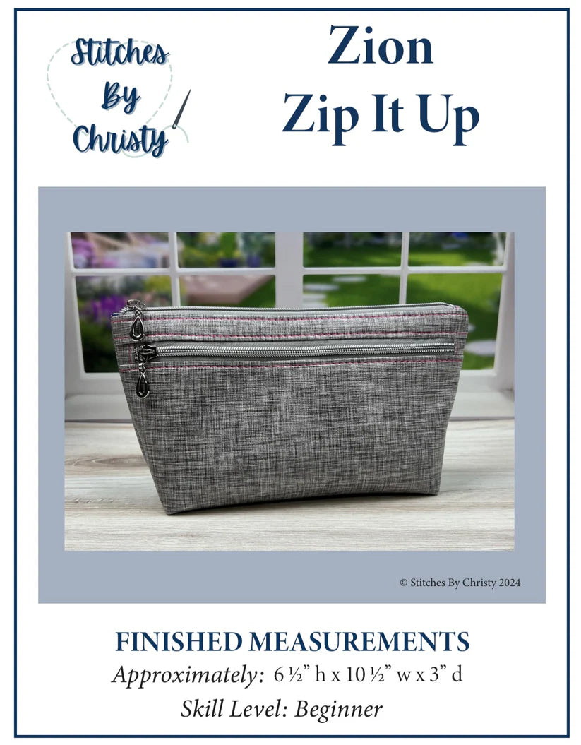 Zion Zip It Up Pouch - Stitches by Christy - Acrylic Templates