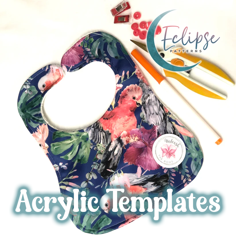 Straight and Curved Bib - Eclipse Patterns - Acrylic Template