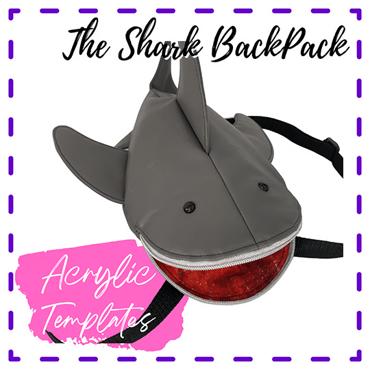 The Shark Backpack - Acrylic Templates - Studio 7t7
