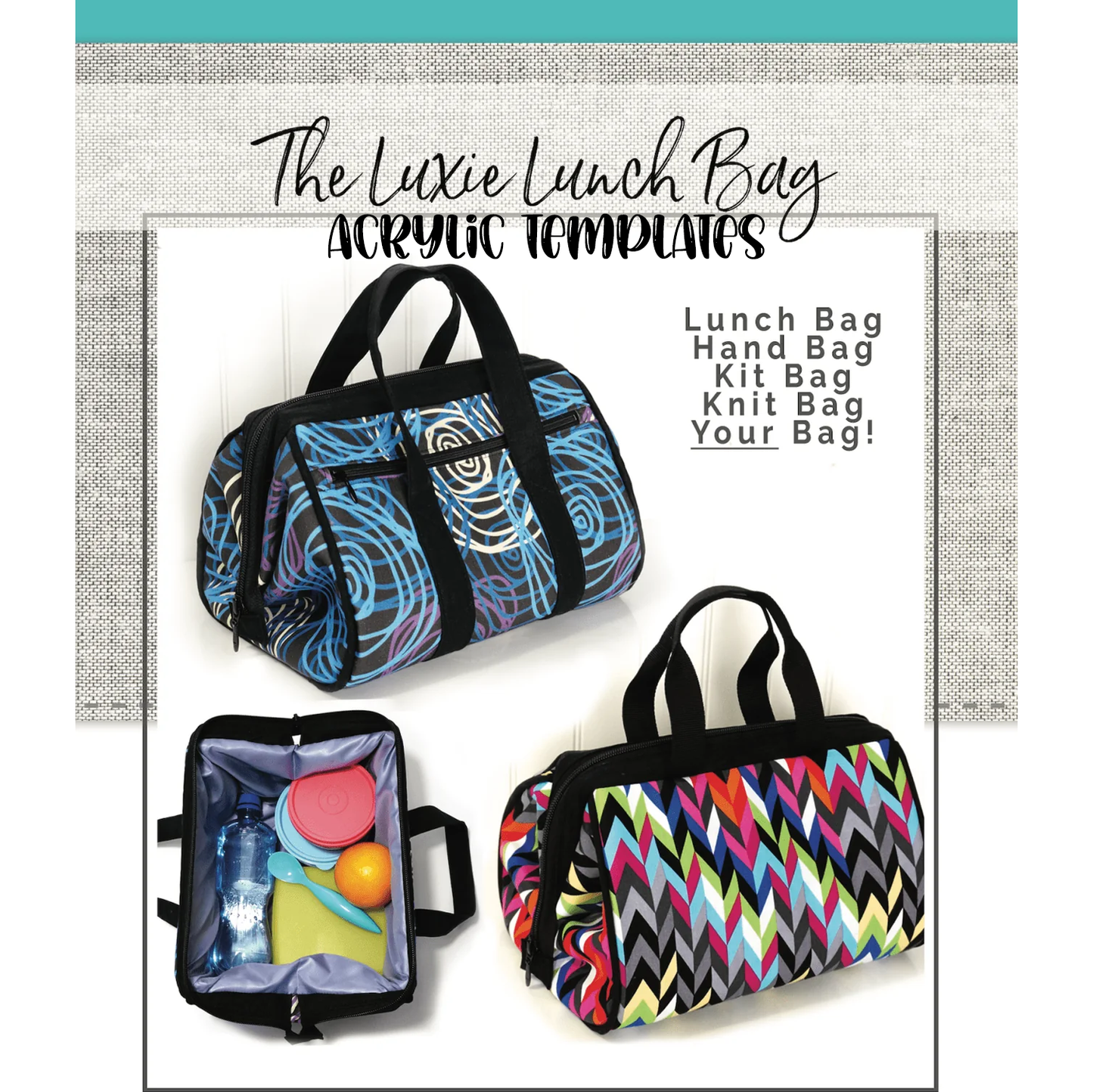 The Luxie Lunch Bag - Emmaline Patterns - Acrylic Template
