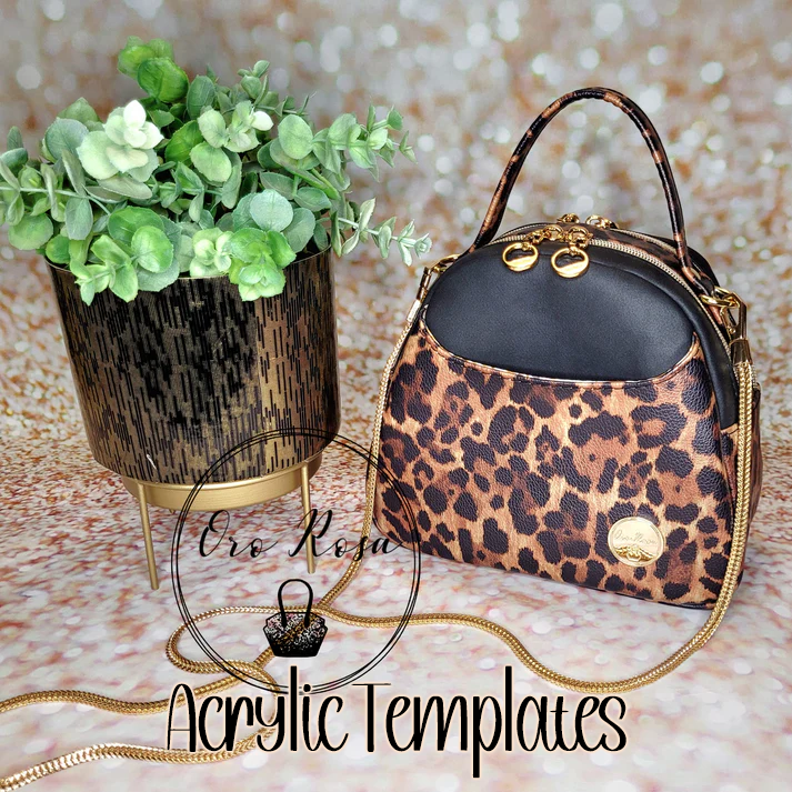 Mini E Dual Compartment Crossbody - Oro Rosa - Acrylic Template