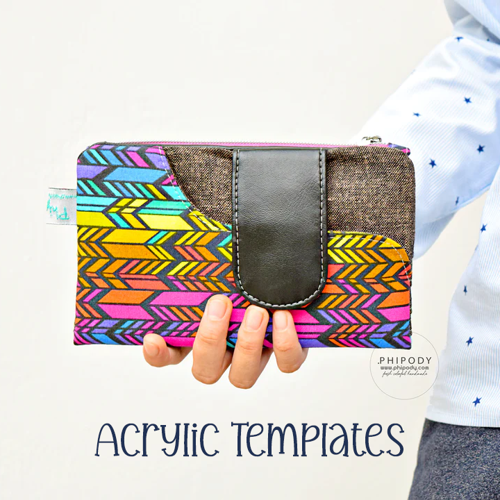 Winterberry Wallet - Blue Calla Patterns - Acrylic Template