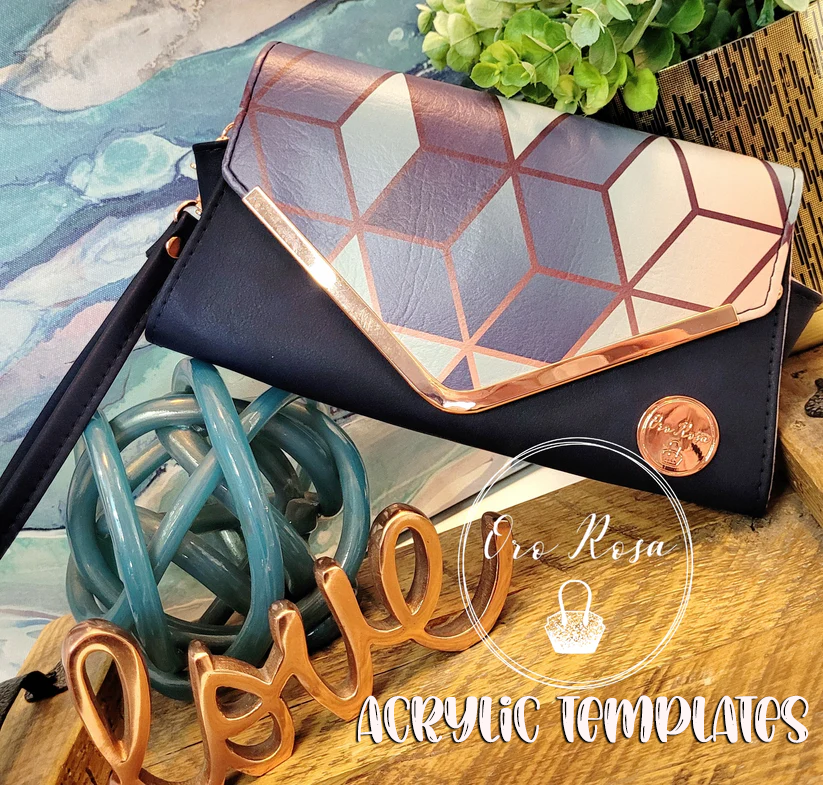 Nettie Clutch Wallet - Oro Rosa - Acrylic Template