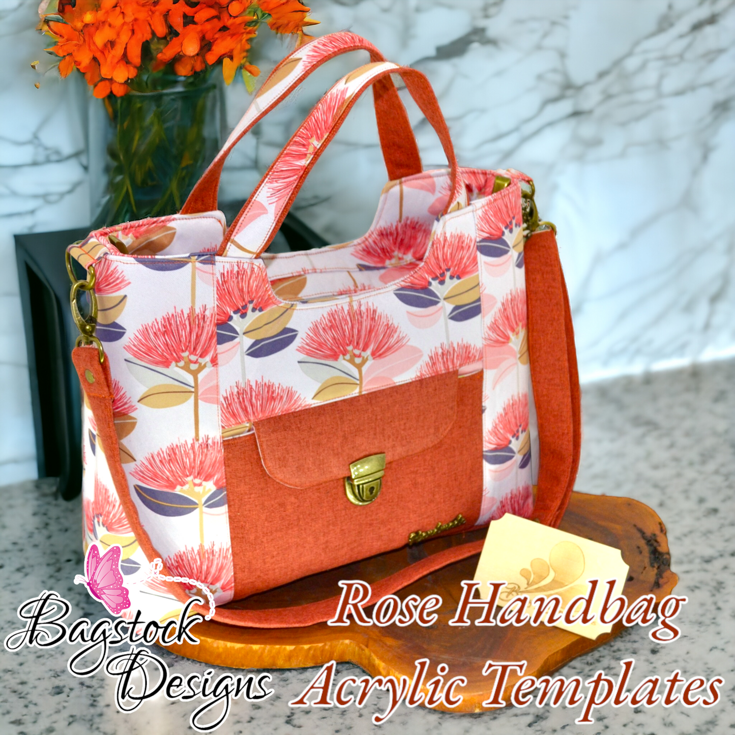 Rose Handbag - Bagstock Designs - Acrylic Template