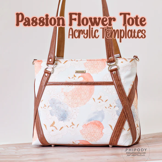 The Passion Flower Tote- Blue Calla Patterns - Acrylic Template