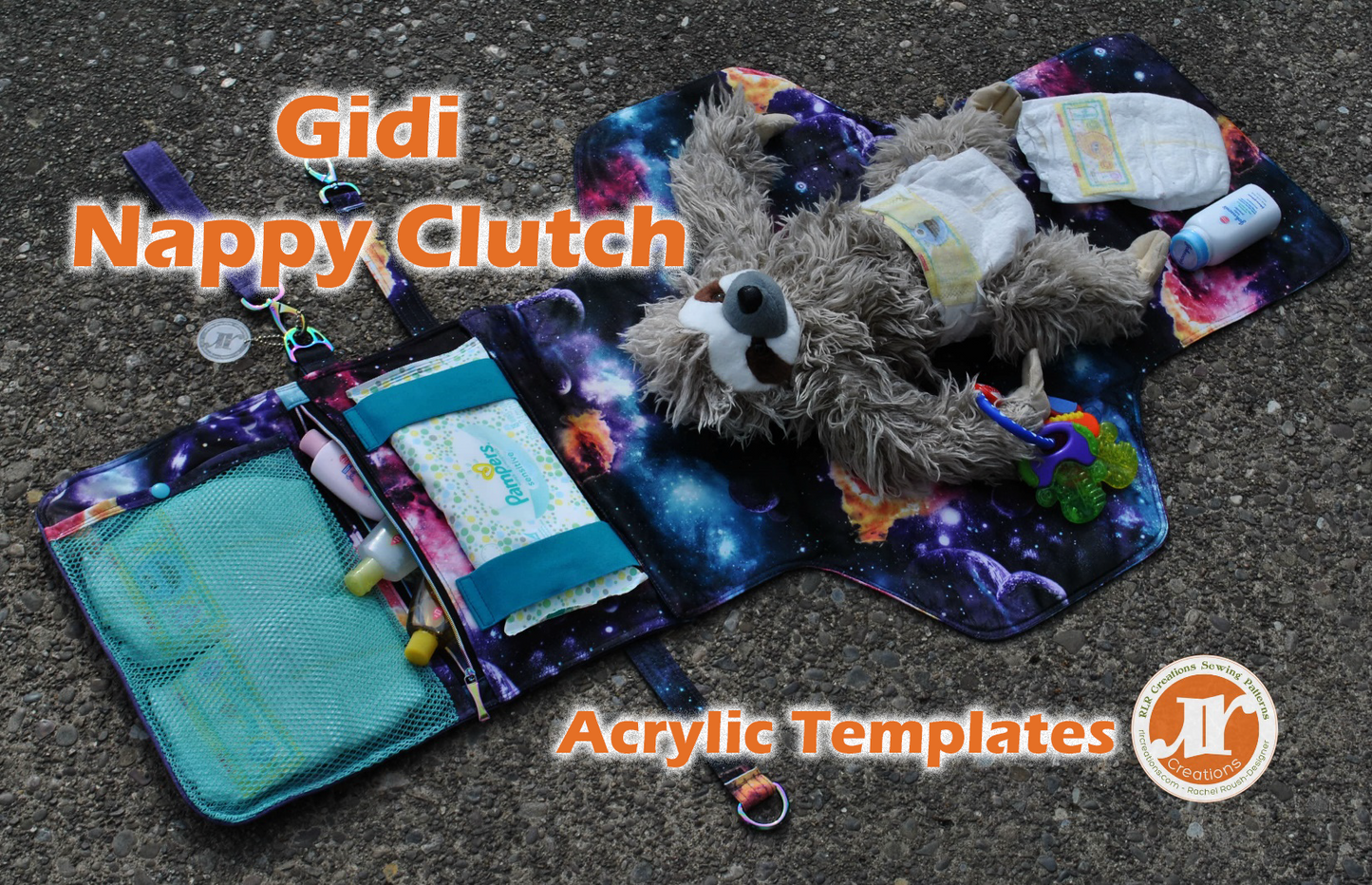 Gidi Nappy Clutch - RLR Creations - Acrylic Template