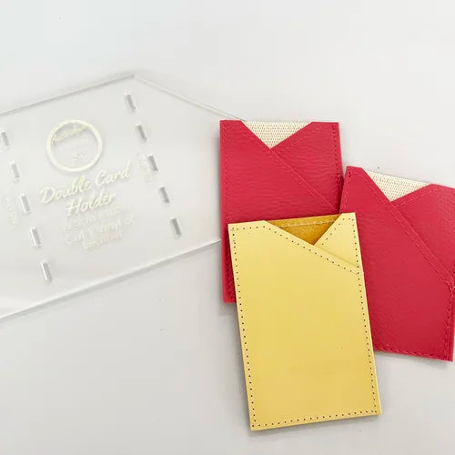 Bi-Fold Raw Edge Card Holder - Australian Bag Making Supplies - Acrylic Template