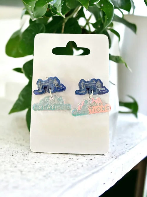 Custom Logo Earring Creations