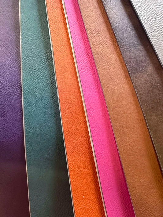 Iron-On Pleather Logo Plaque