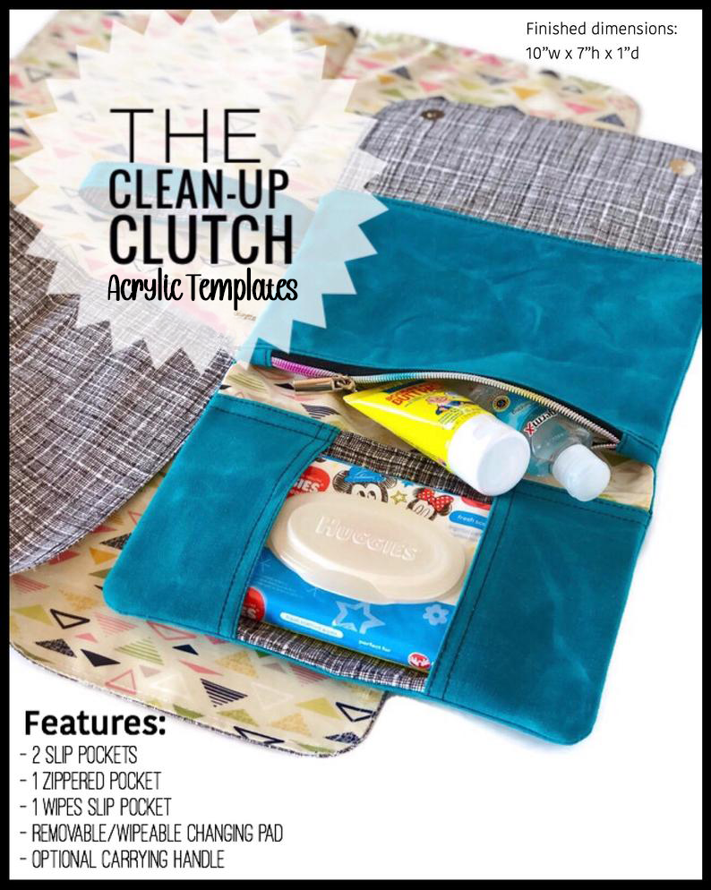 Clean Up Clutch - Linds Handmade - Acrylic Template