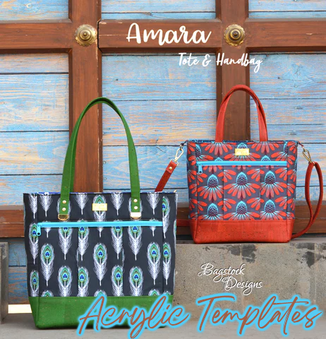 Amara Tote or Handbag - Bagstock Designs - Acrylic Template