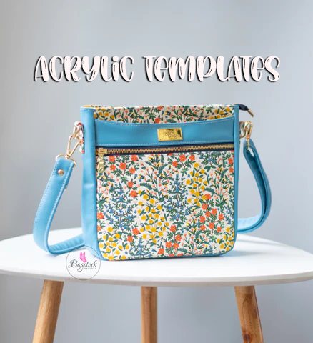 Plumeria Crossbody and Shoulder Bag - Bagstock Designs - Acrylic Template