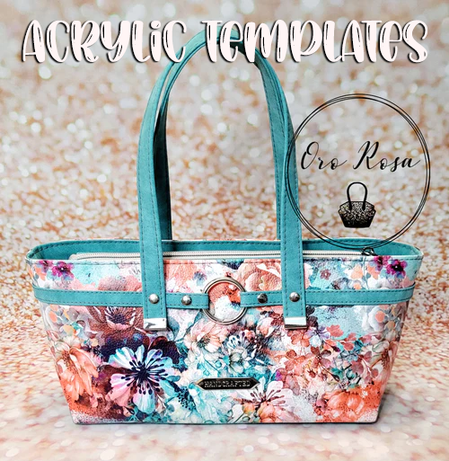 Celeste East West Bag - Oro Rosa - Acrylic Template