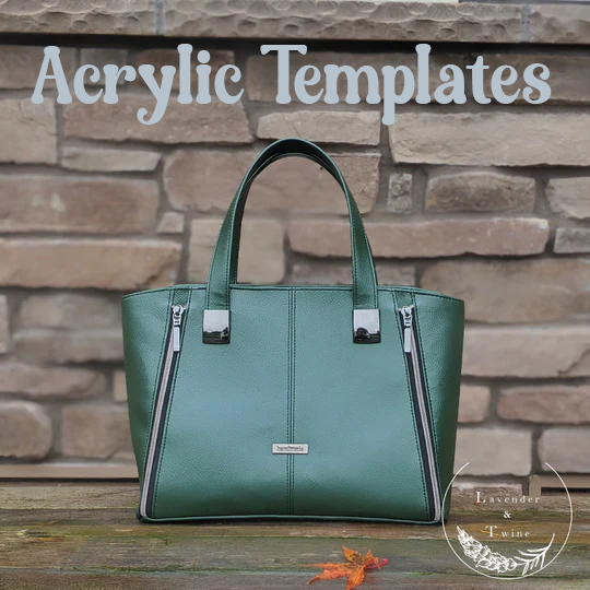 The Rudeneja Handbag - Lavender and Twine - Acrylic Template