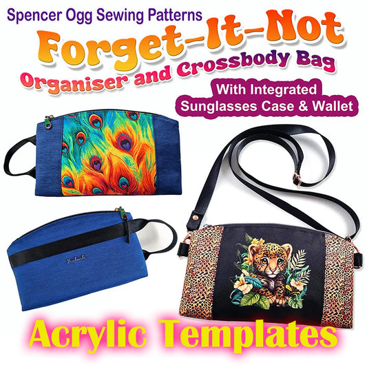 Forget it Not Wristlet and Crossbody - SpencerOgg Pattern - Acrylic Template