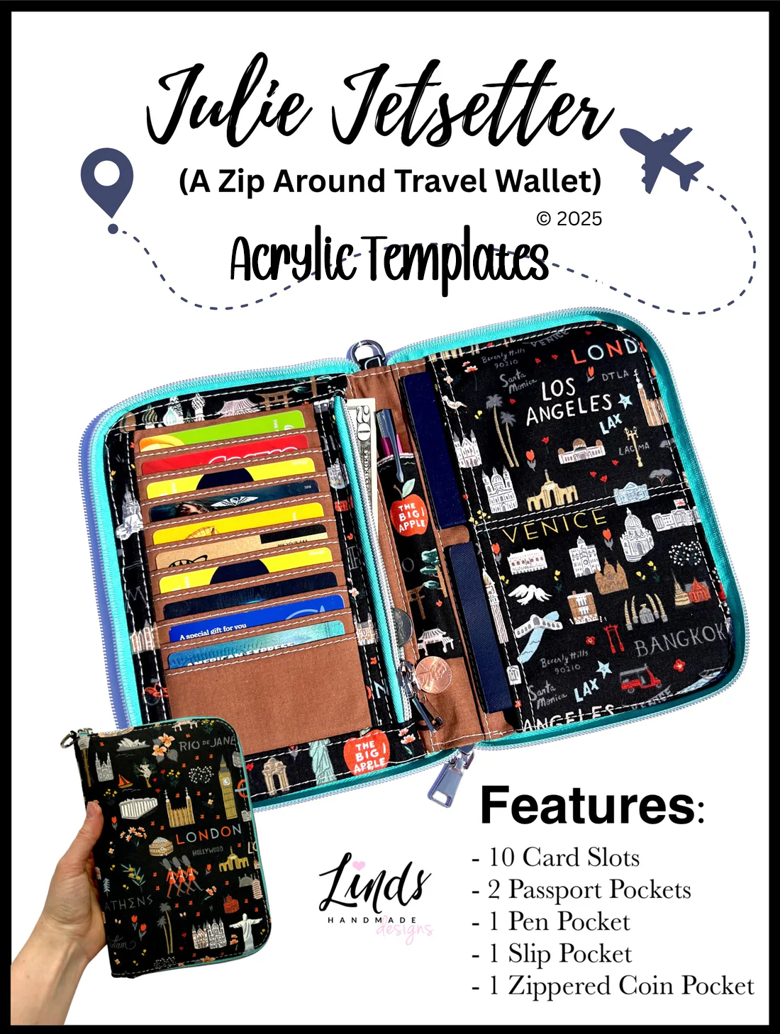 Juliette Jetsetter - Linds Handmade - Acrylic Template