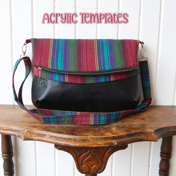 Freesia Fold Over Bag - Blue Calla Patterns - Acrylic Template