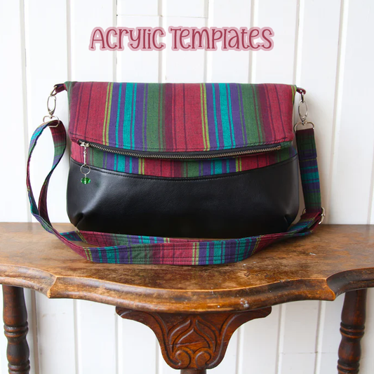 Freesia Fold Over Bag - Blue Calla Patterns - Acrylic Template