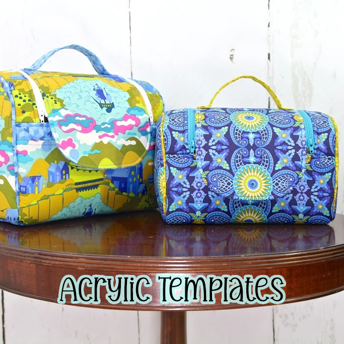 Lavender Cosmetic Tote - Blue Calla Patterns - Acrylic Template