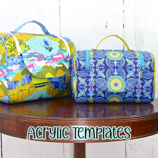 Lavender Cosmetic Tote - Blue Calla Patterns - Acrylic Template