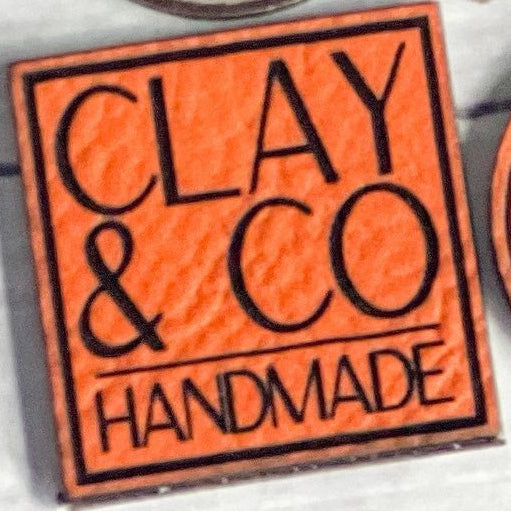 Iron-On Pleather Logo Plaque