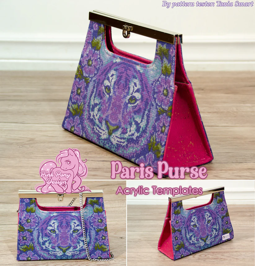Paris Purse - Pink Pony Designs - Acrylic Template