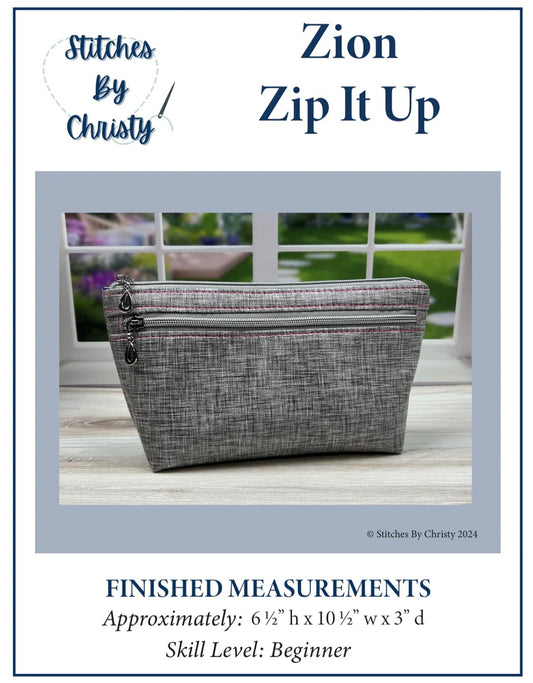 Zion Zip It Up Pouch - Stitches by Christy - Acrylic Templates