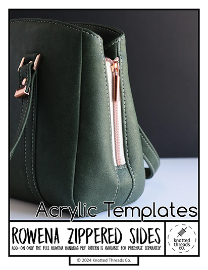 Rowena Zippered Sides Add-On - Knotted Threads - Acrylic Templates