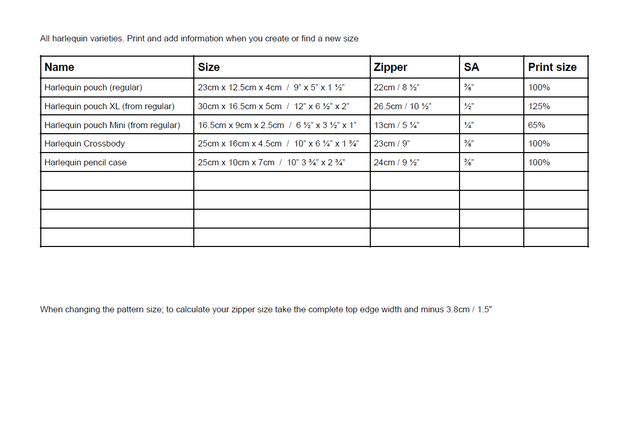 Harley Pouch - Crafted by Leanne - Acrylic Template