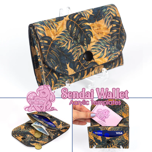 Sendai Wallet - Pink Pony Designs - Acrylic Template