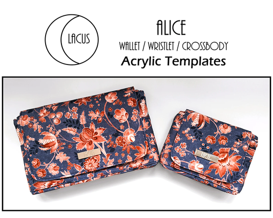 Alice Wallet - Acrylic Templates - Lacus Bags