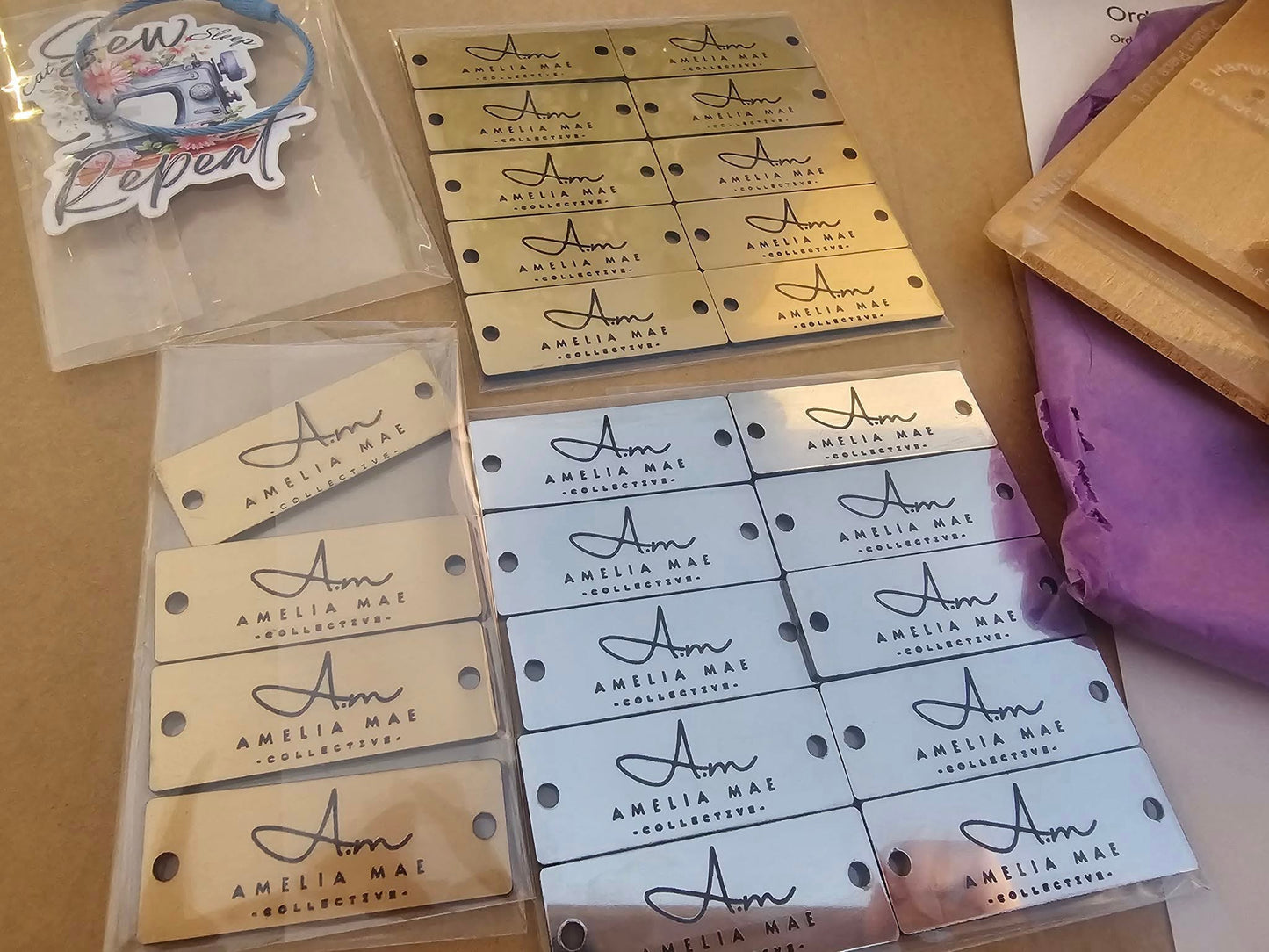 Metal Look Logo Plaques/Tags