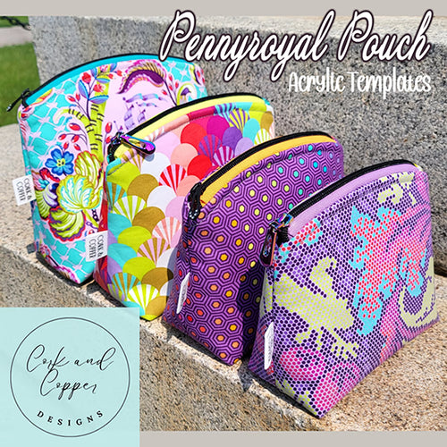 The Pennyroyal Pouch - Cork and Copper - Acrylic Templates