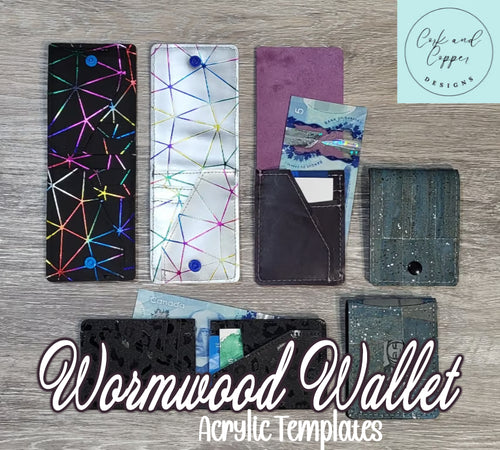 The Wormwood Wallet - Cork and Copper - Acrylic Templates