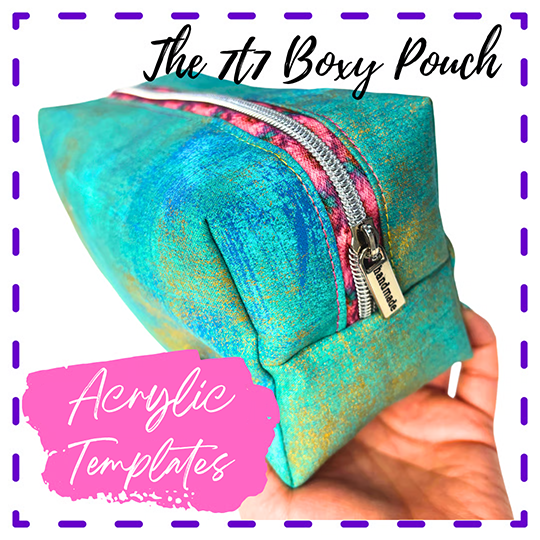 The 7t7 Boxy Pouch - Acrylic Templates - Studio 7t7
